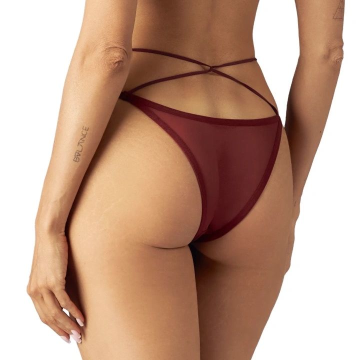 Obsessive - Parisel Panties - Burgundy - L/XL photo