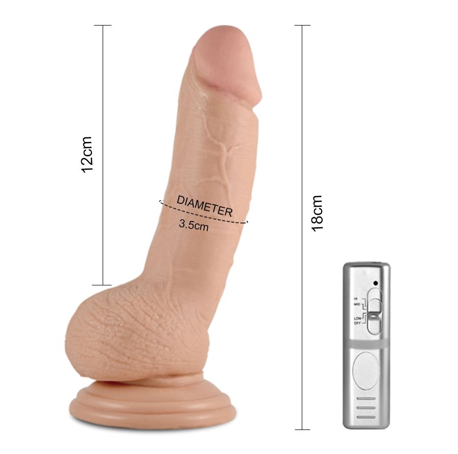 Mimicking the shape and hardness of a real erection, this ul... Lovetoy - 7" Real Extreme Vibrating Dildo - Flesh photo-5
