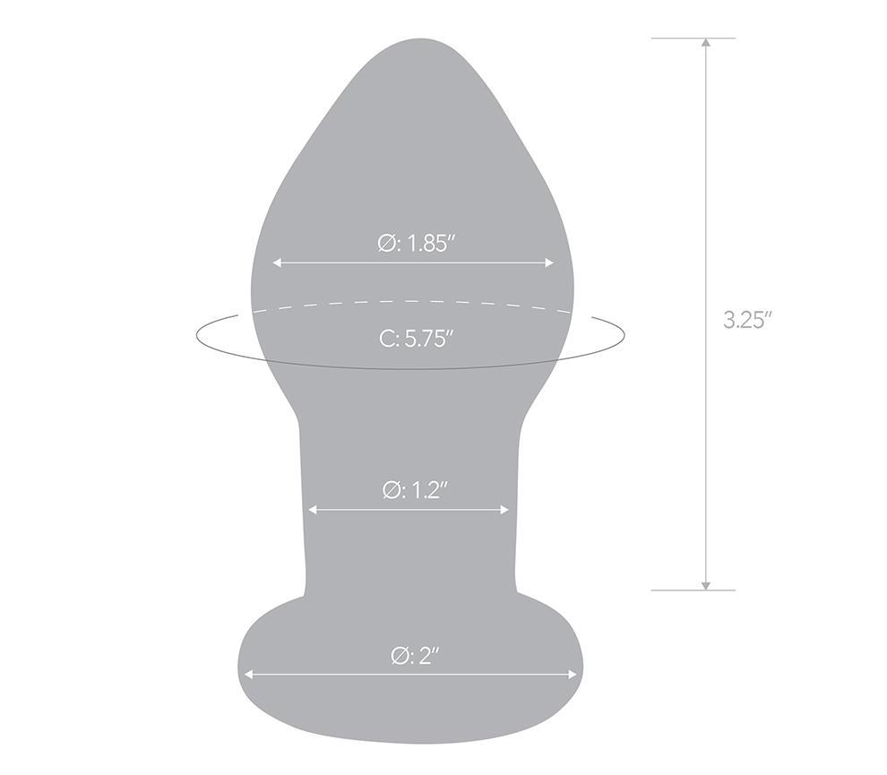 Begin your venture into backdoor play with a beginners-frien... Glas - 3.5'' Vibrating Butt Plug photo-7