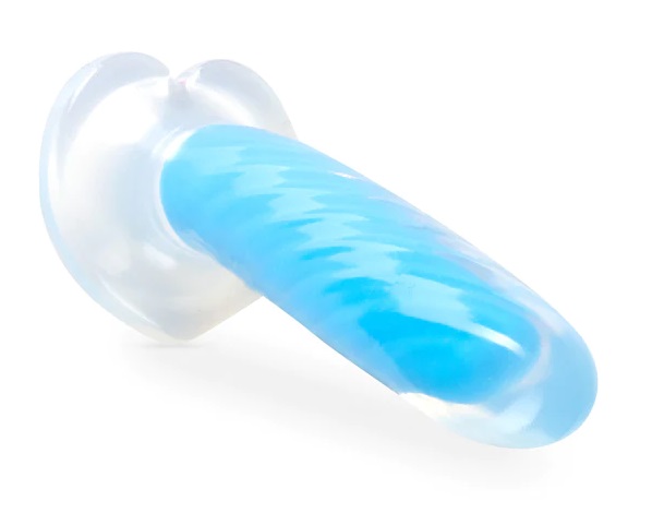 Tao Silicone Dual Density Dildo will bring new light to your... Neo Elite - Glow in the Dark Tao Dildo 17,8cm - Neon Blue photo-3