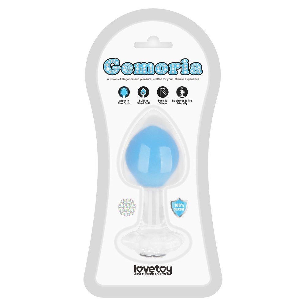 Discover a new level of intimate pleasure with the Gemoria C... Lovetoy - Gemoria Glow Butt Plug - Blue photo-12