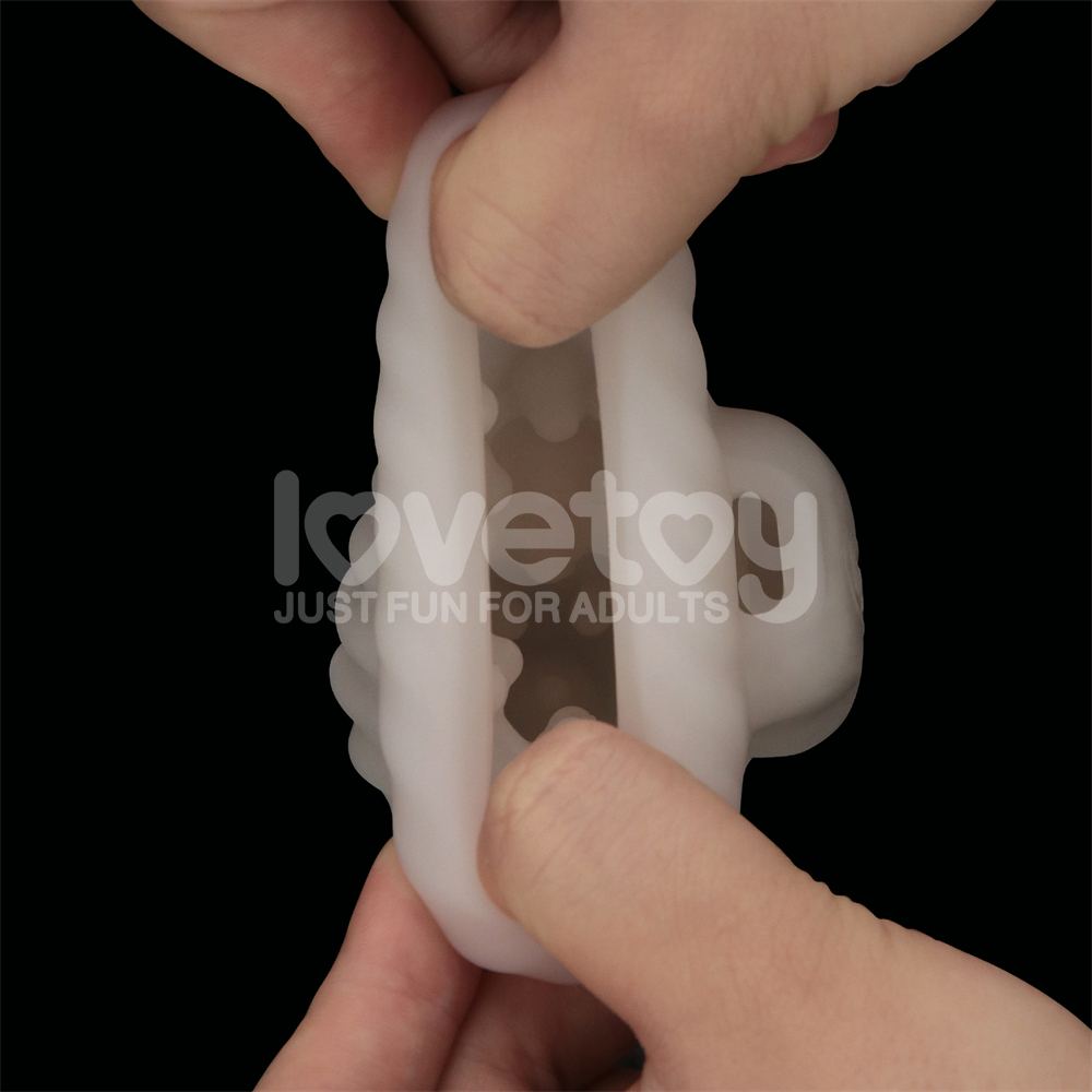 Discover ultimate pleasure and versatility with the Lovetoy ... Lovetoy - Knights Ring Vibro 2in1 Sleeve - Spiral photo-7