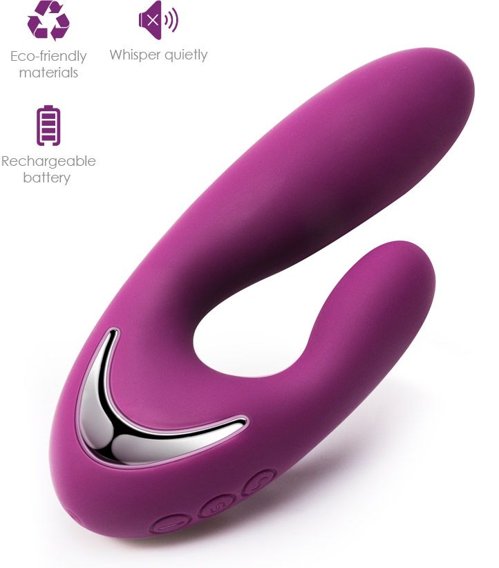 Vesper designed with a flexible V shape and has 2 different ... SVAKOM - Vesper Vibrator - Violet photo-6