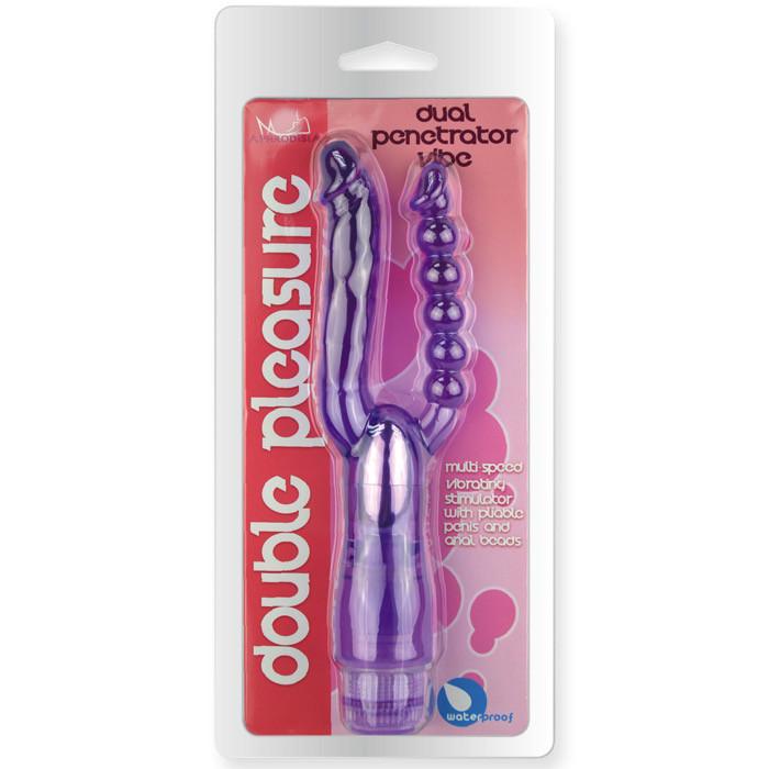 Are you looking for some special 02 Vibrators?This dual pene... Aphrodisia - Double Pleasure Dual Penetrator Vibrator - Purple photo-14