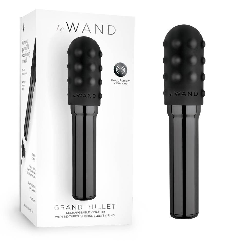 Rechargeable Vibrator With Silicone Textured Ring
Take your... Le Wand - Grand Bullet - Black photo-10