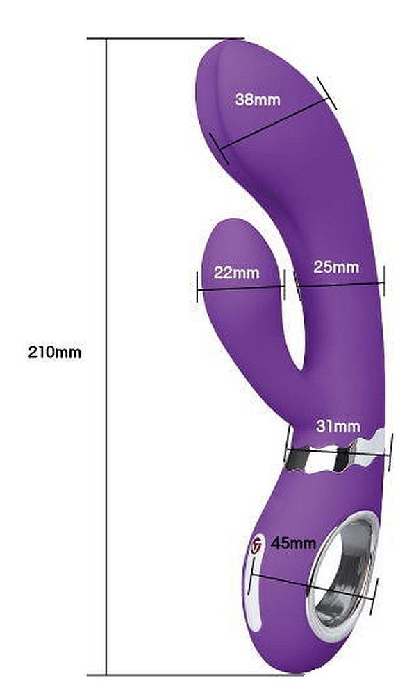 A rechargeable rabbit vibrator for G-spot and clitoral stimu... Nomi Tang - Wild Rabbit - Purple photo-8