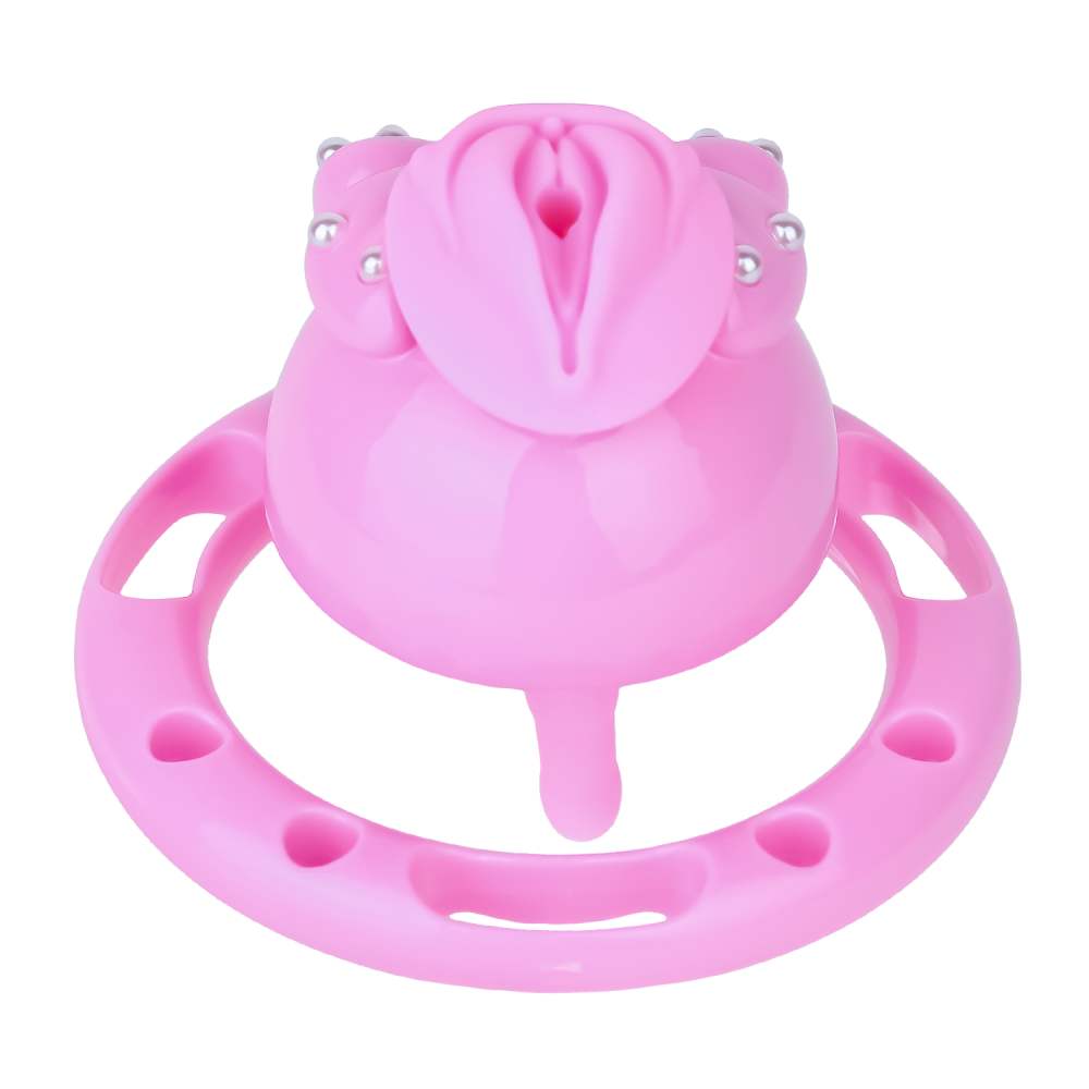 FAAK - Bow Chastity Cage w Cock Plug - Pink photo-6