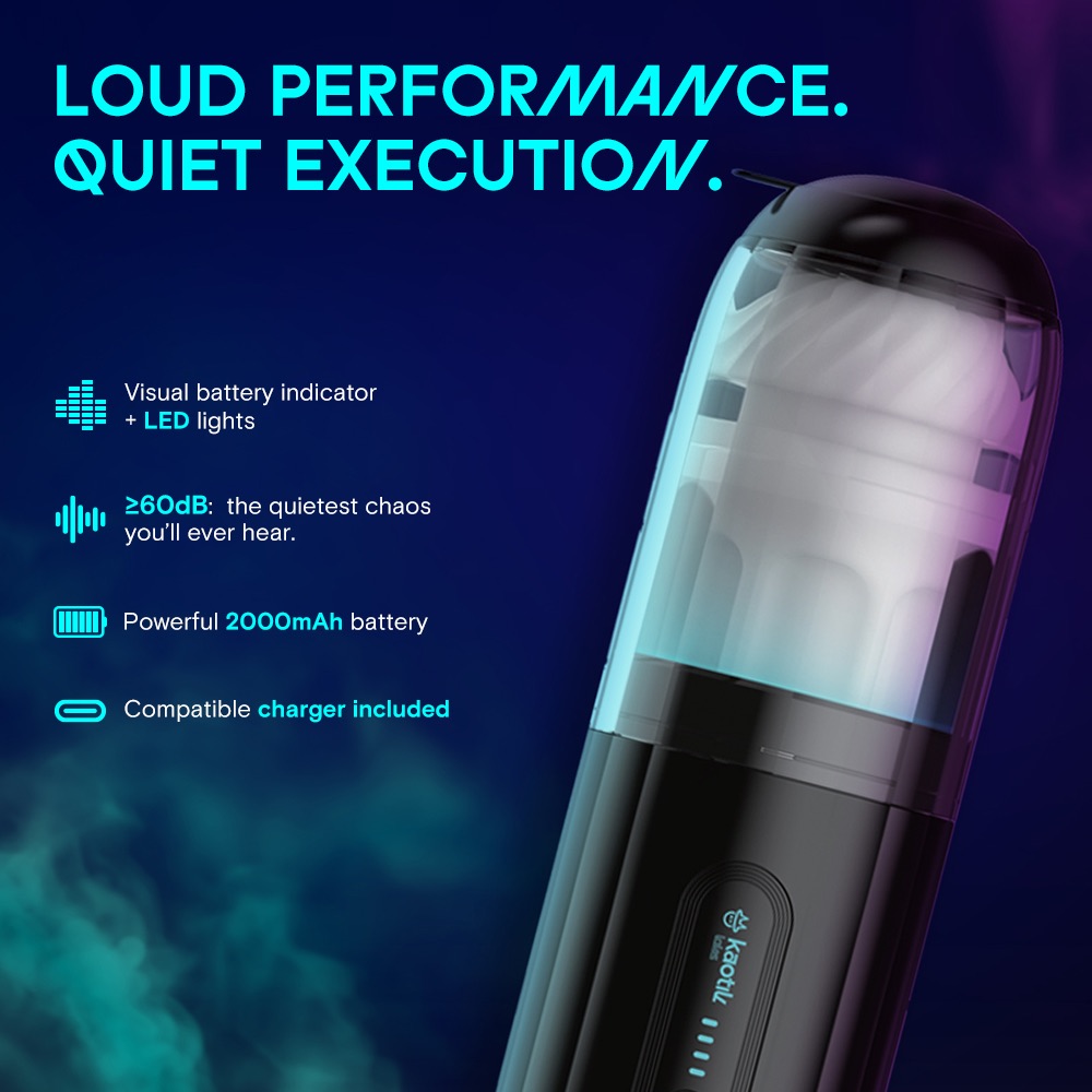 KAOTIK - The Shockwave 抽插式智能飞机杯 - 黑色 照片-13