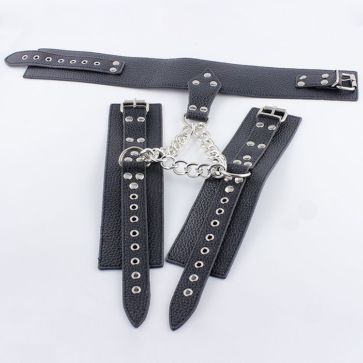 XFBDSM - Leather Collar with Hand Cuffs photo-4