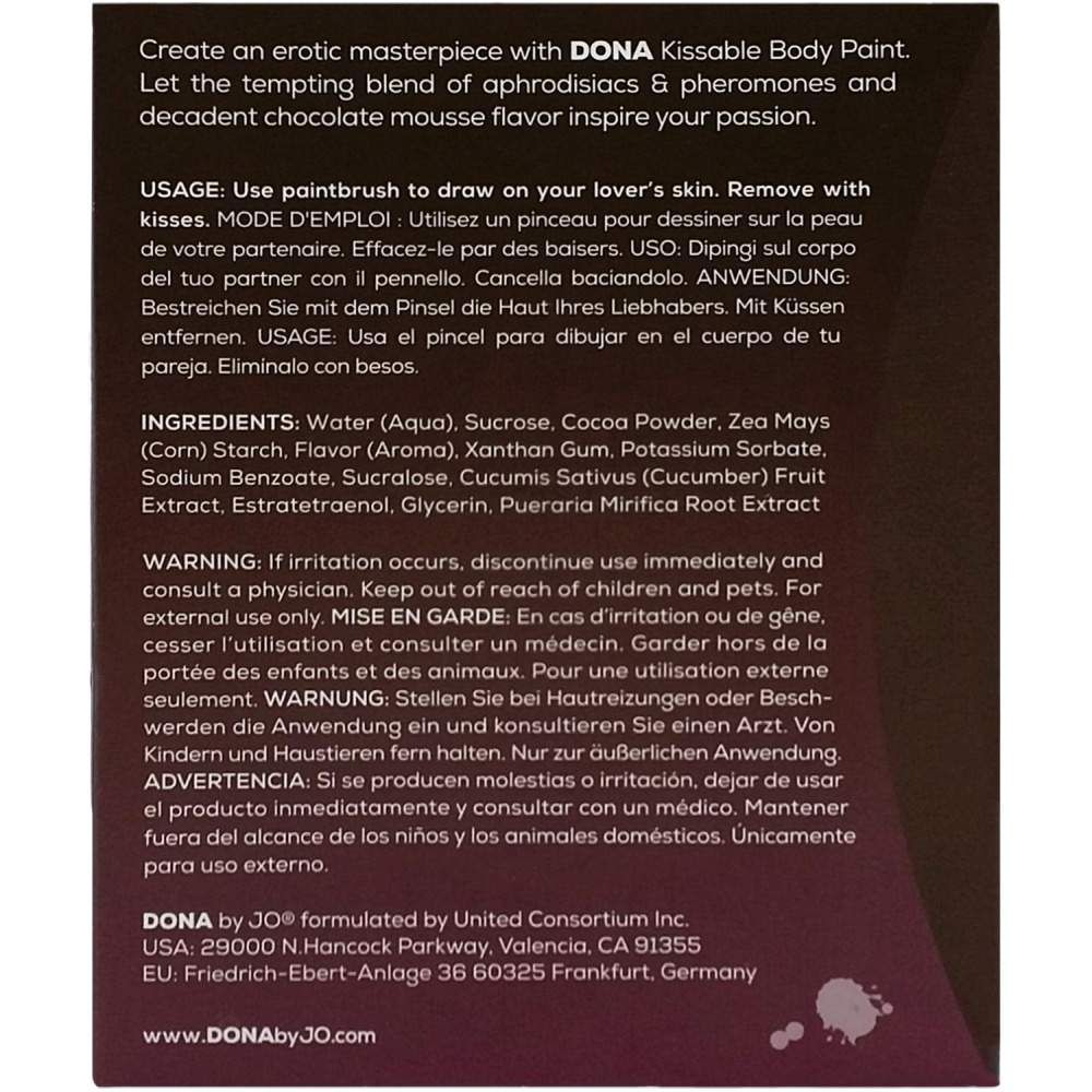 Be My Monet Kissable Body Paint is an aphrodisiac- and phero... Dona - Body Paint Chocolate Mousse - 60ml photo-5
