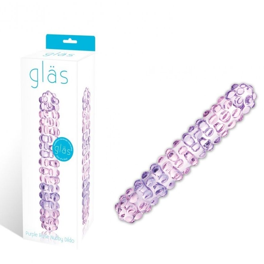 The Purple Rose Nubby Dildo is an exciting toy with endless ... Glas - Purple Rose Nubby Dildo photo
