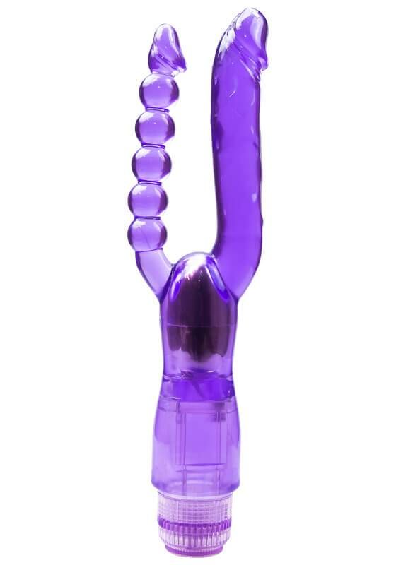 Are you looking for some special 02 Vibrators?This dual pene... Aphrodisia - Double Pleasure Dual Penetrator Vibrator - Purple photo-10