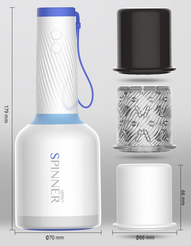 Designed to provide enjoyable training, Leten's Spinner ... Leten - Spinner Auto Masturbator - White photo-4