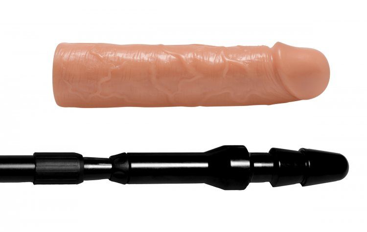 Have your naughty submissive crawling on all fours as you sh... Master Series - Dick Stick Dildo On Expandable Rod - Flesh photo-5
