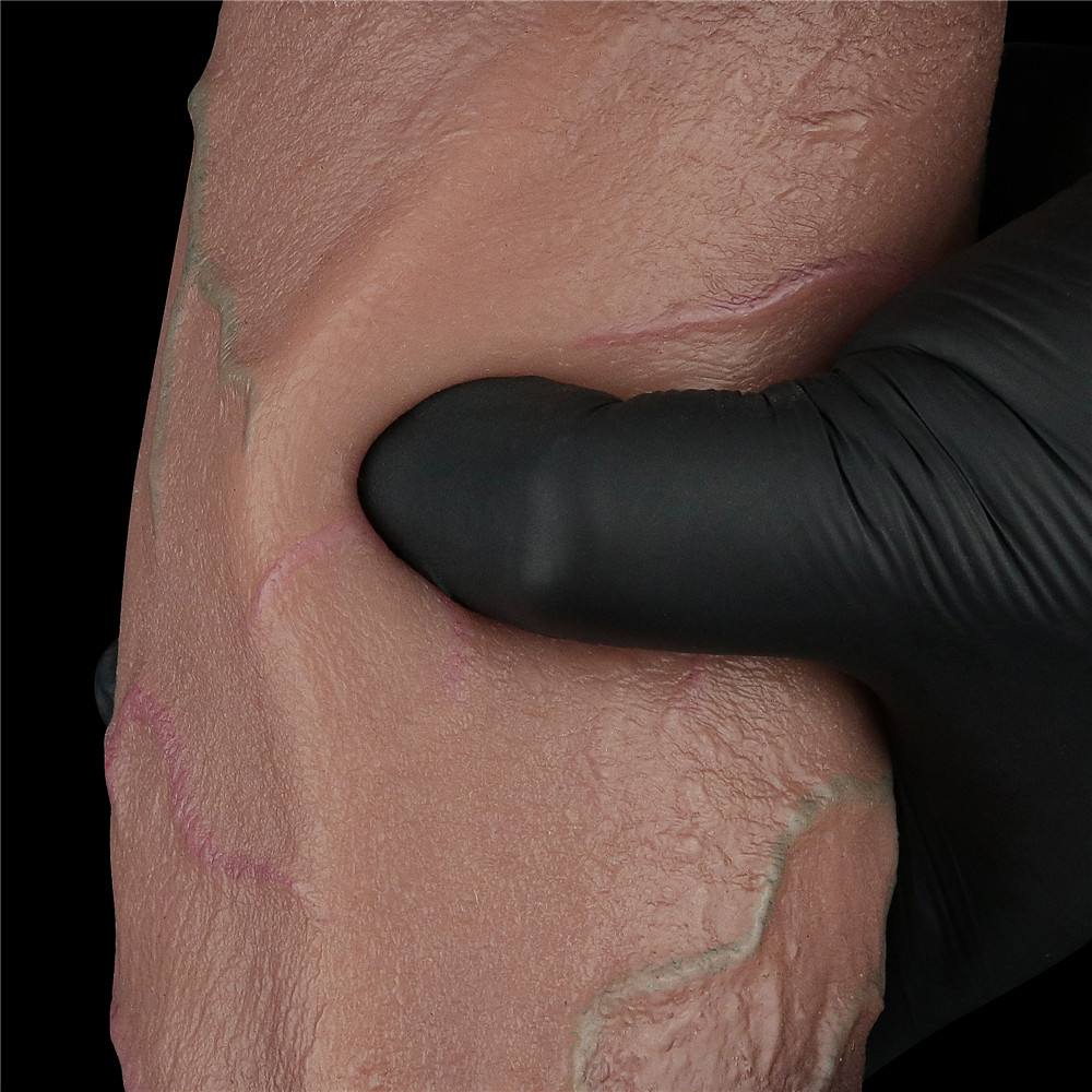Built to deliver the most lifelike satisfaction, Love Toy Du... Lovetoy - 9.5" XXL Dual Layered Cock - Brown photo-2