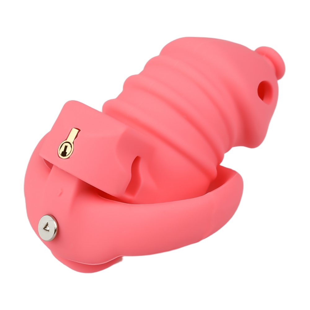 Cage high: 107mm &n... FAAK - Long Resin Chastity Cage - Red photo-2