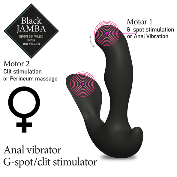 This anal vibrator and G-spot/clitoris stimulator be used by... Feelztoys - Black Jamba Anal Vibrator photo-4