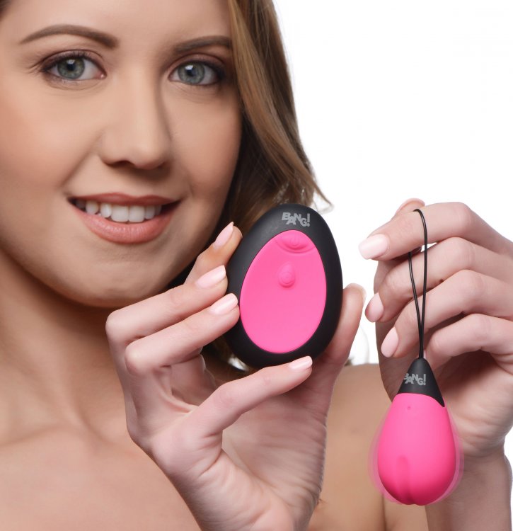 This powerful vibrating egg features a deep indentation to p... Bang! - 10X Vibro Egg - Pink photo-2