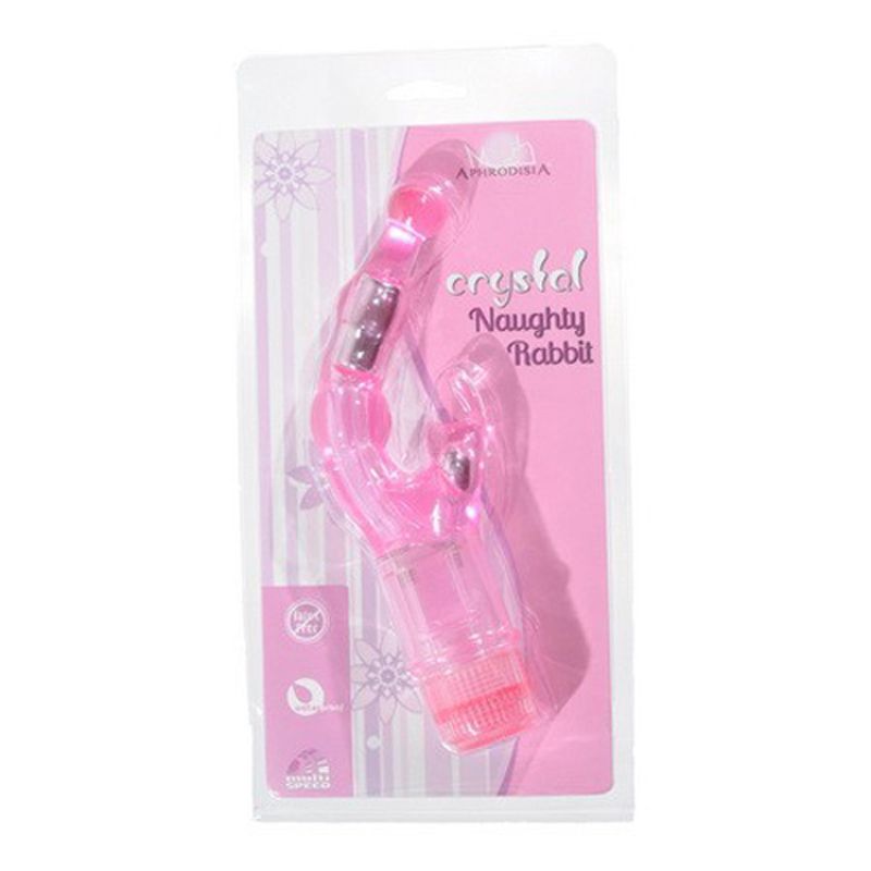 Use your waterproof Naughty Rabbit Vibrator in the tub, show... Aphrodisia - Naughty Rabbit Crystal Stimulator Vibe - Pink photo-18