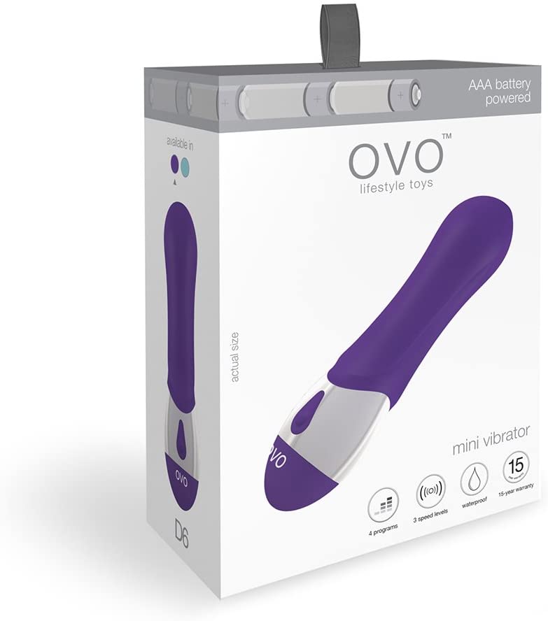 The perfect toy for beginners and experienced users alike, b... Ovo - D6 Mini Vibrator - Purple photo-6