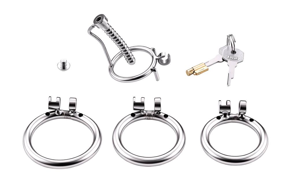 MT - Urethral Catheter Cock Cage - Silver photo-7