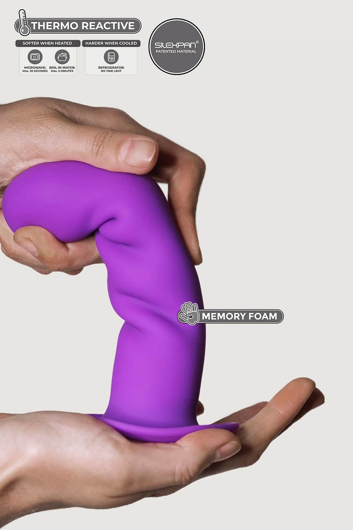 Premium dildo made of super soft Silicone with SILEXPAN dual... Adrien Lastic - 7'' Silicone Dildo - Purple photo-2