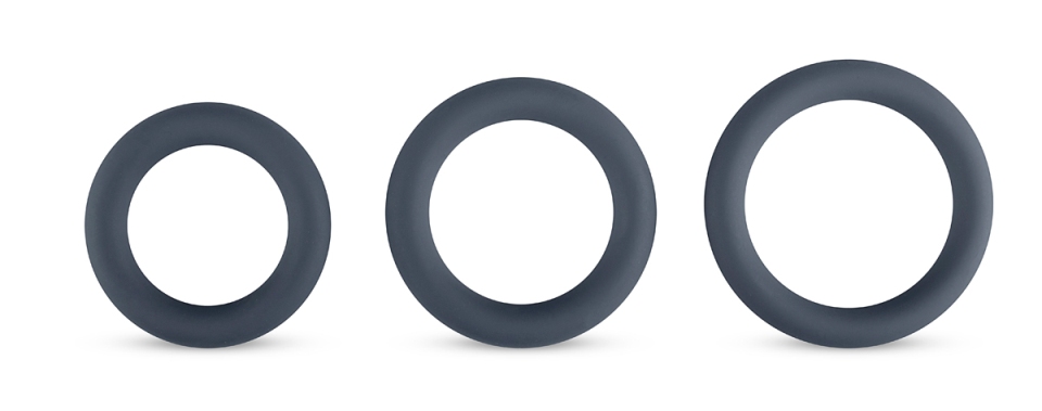 Boners - Cock Ring Set 3pcs - Grey photo-3