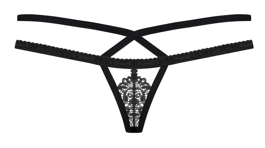 Are you looking for unique, lacy lingerie? Do you like sexy ... Obsessive - 838-THO-1 Thong - Black - S/M photo-8