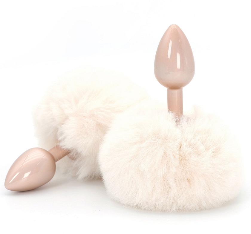 ToyJoy - Happiness 金屬後庭塞連尾巴 - 白色 照片-3