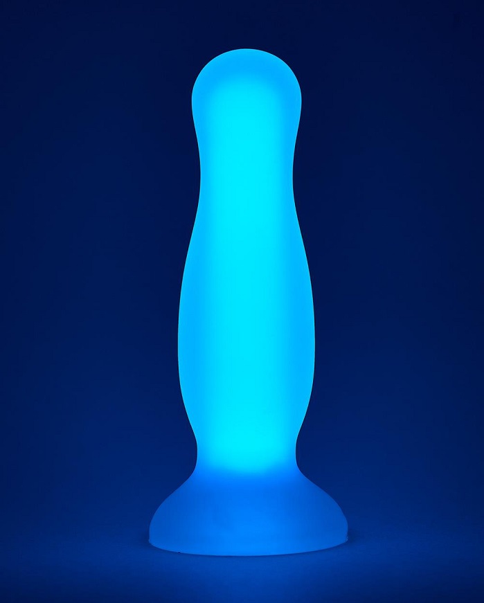 Glow-in-the-dark anal plug from Dream Toys' label Radian... Dreamtoys - Radiant Glow Plug M - Purple photo-2