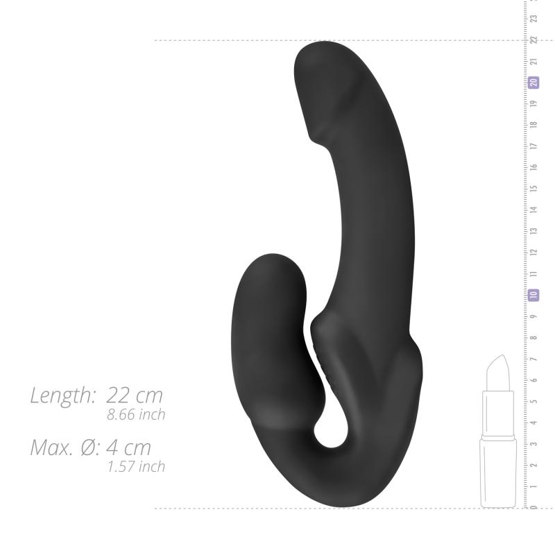 The Morgan Strapless Strap-on dildo is enjoyable for both pa... No-Parts - Morgan Strapless Dildo 22cm - Black photo-10