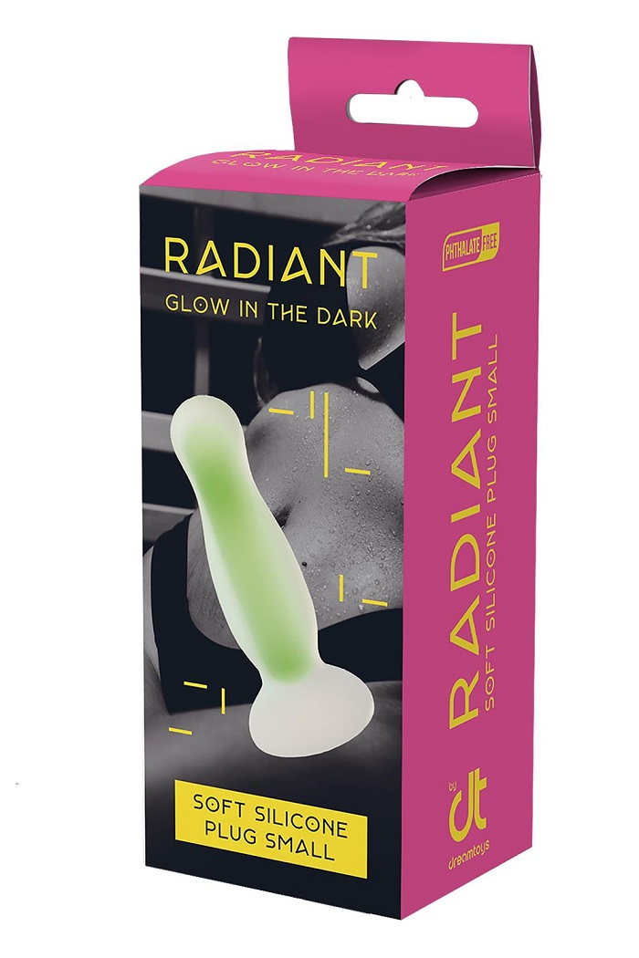 Glow-in-the-dark anal plug from Dream Toys' label Radian... Dreamtoys - Radiant Glow Plug S - Green photo-6