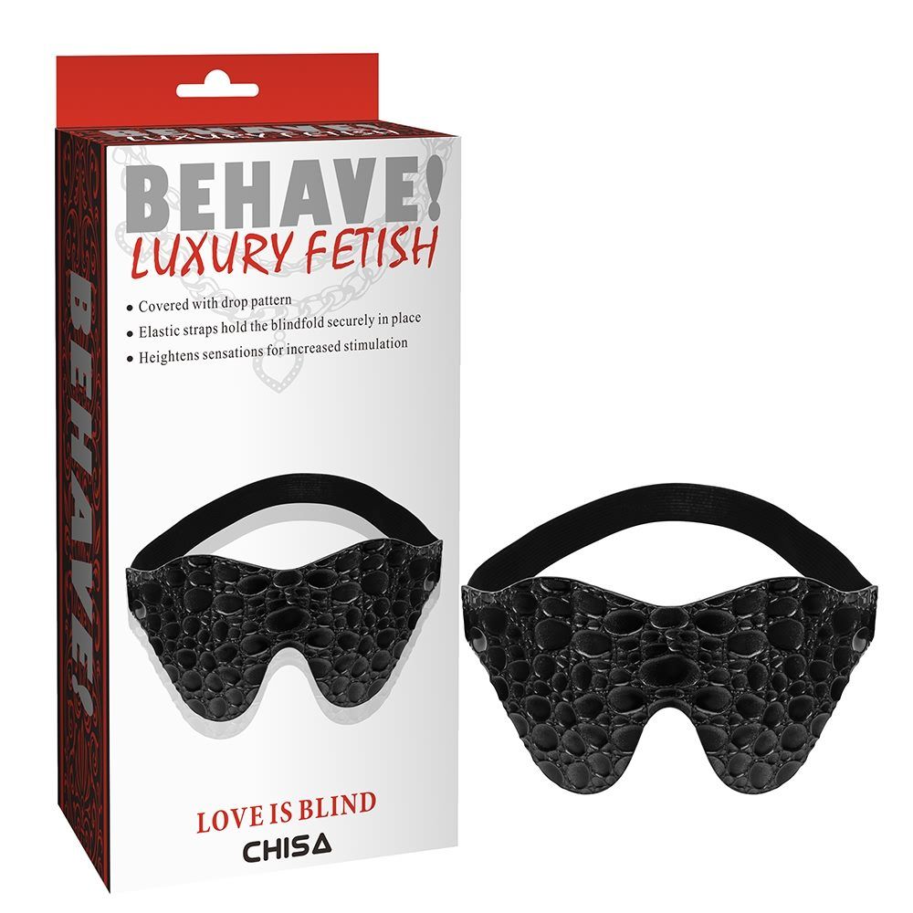 Elastic Straps to Adjust, Heightens Sensations, Countless Us... Chisa - Drop Pattern Mask - Black photo-2
