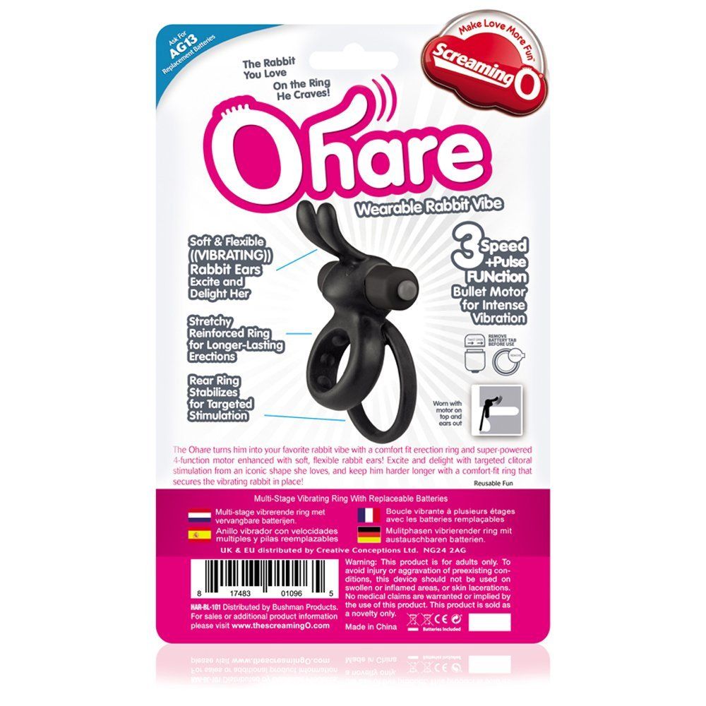 The Ohare double vibrating erection ring turns him into your... The Screaming O - The Ohare - Black photo-5