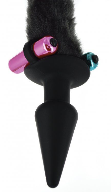 Tailz - Cat Tail Anal Plug & Mask Set - Black photo-6