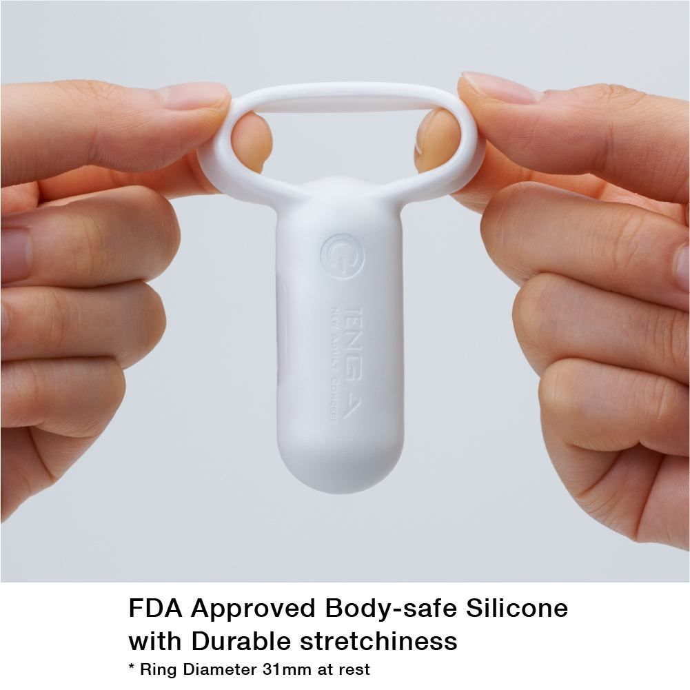 Enhance the sensations of partnered pleasure, for the ultima... Tenga - Smart Vibe Ring - White photo-3