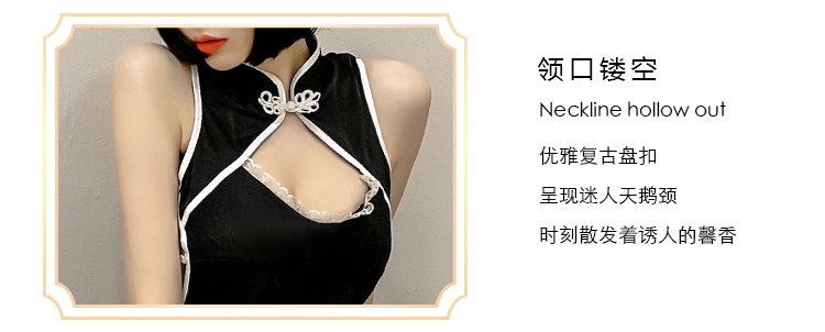 Traditional Chinese dress with tempting details
Set include... SB - Sexy Chinese Dress - Black photo-7