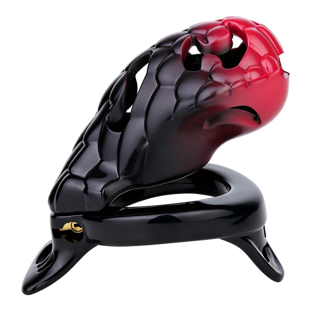 FAAK - Dragon Resin Chastity Cage M - Black photo-10