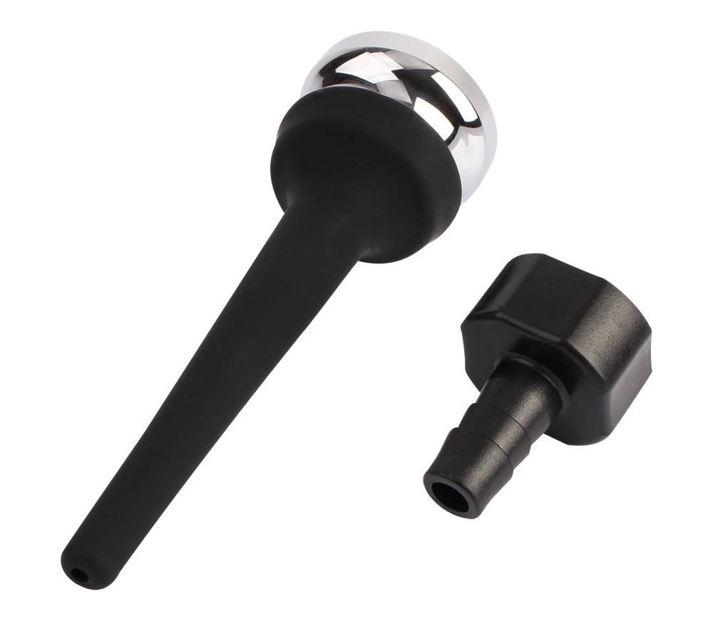 Chisa - Tapered Silicone Enema Attachment - Black photo-2