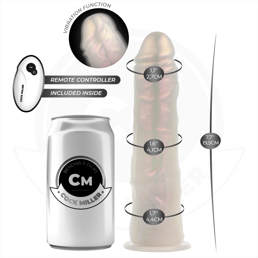 The COCK MILLER 19.5 cm model is an innovative proposal in t... Cock Miller - 19.5cm Lighting Vibro Dildo - Pearl photo-8