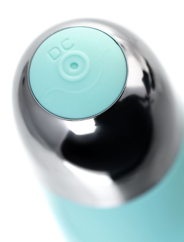 The vibrator FLAX with a relief surface on the base and on t... Flovetta - Flax Relief Rabbit Vibrator - Mint photo-7