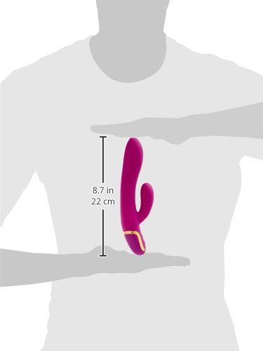 Featuring powerful dual motors and luxurious designer accent... CEN - Entice Marilyn Rabbit Vibrator - Raspberry photo-6