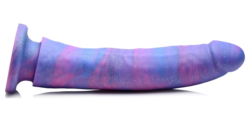 This magical dong is ready to charm your holes and push you ... Strap U - Magic Stick Glitter 9.5" Dildo - Purple photo-4