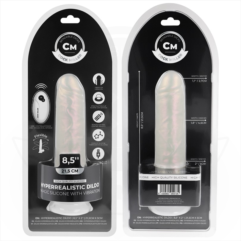 The COCK MILLER 21.5 cm is a high-end dildo that offers a un... Cock Miller - 21.5cm Lighting Vibro Dildo - Pearl photo-10