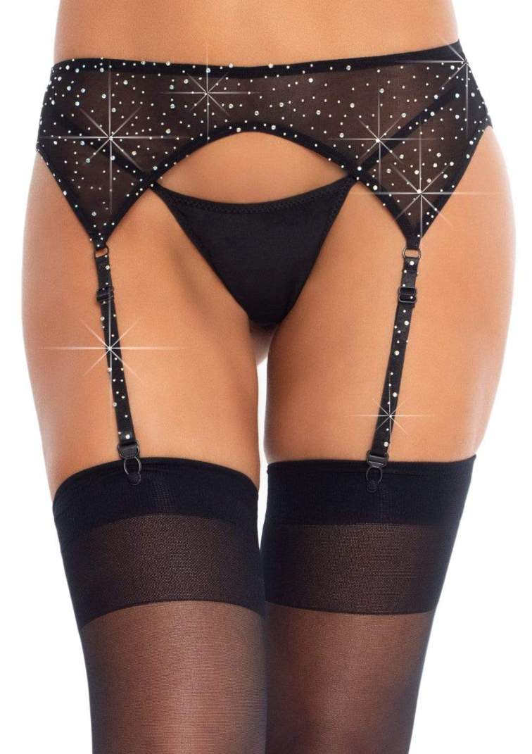 Leg Avenue - Rhinestone Garter Belt - Black photo
