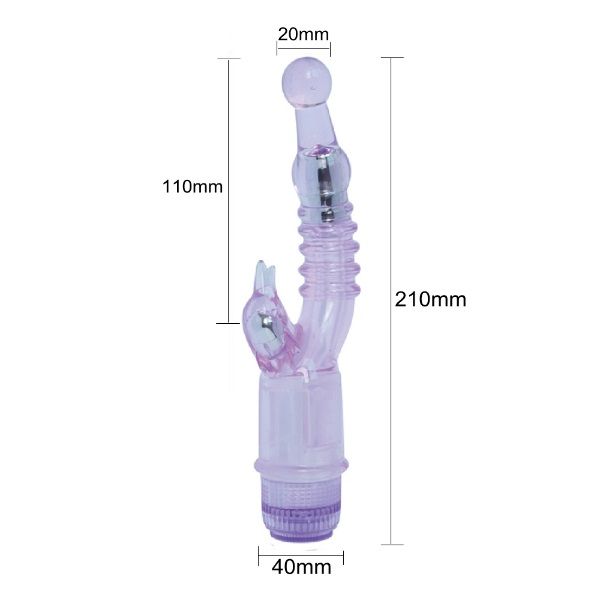 Use your waterproof Naughty Rabbit Vibrator in the tub, show... Aphrodisia - Naughty Dolphin Crystal Stimulator Vibe- Purple photo-20