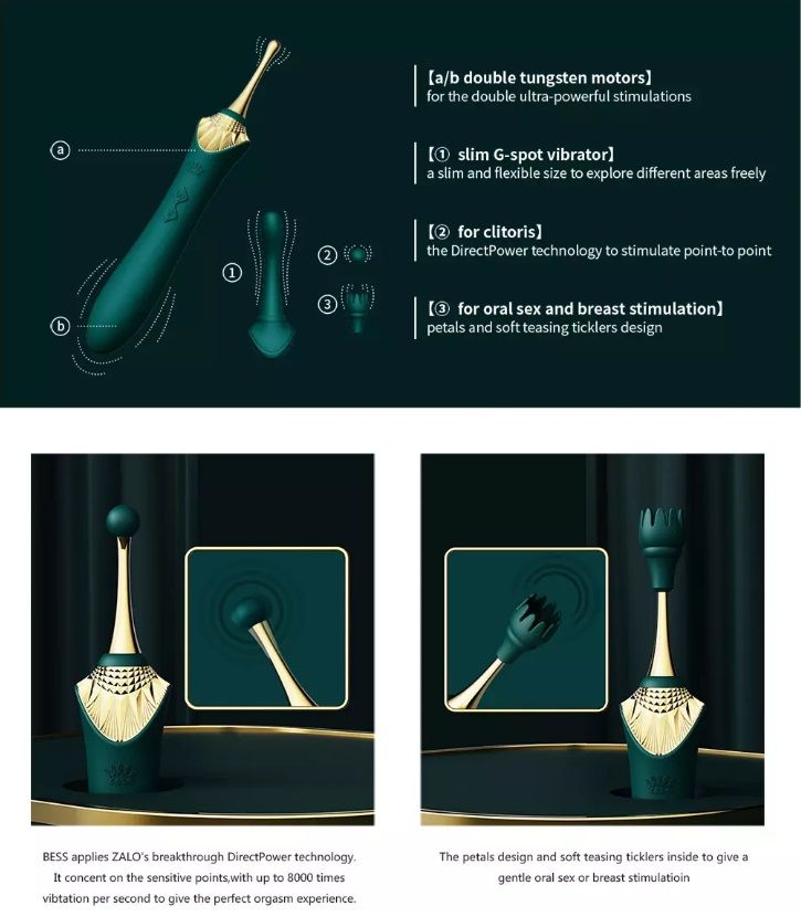 The name of Bess comes from Egyptian God Bastet, who is the ... Zalo - Bess APP Dual Vibrator - Velvet Purple photo-11
