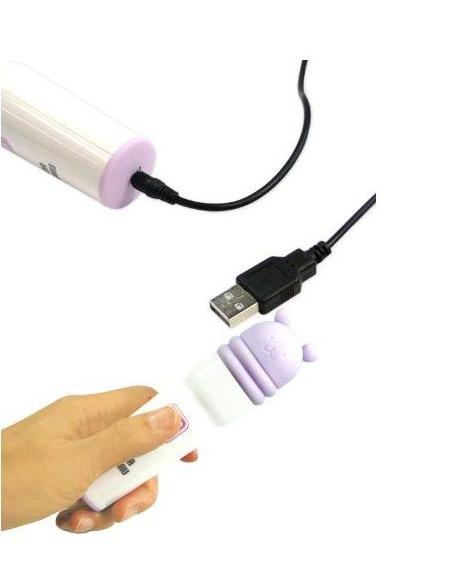利用USB電源,這樣容易獲得通過任何計算機上,庫瑪布魯振動棒設有一個可愛的熊吉祥物的快樂會與你簡單的一個按鍵。你用自己的... Mode Design - Kuma Buru 震動棒 - 紫色 照片-2