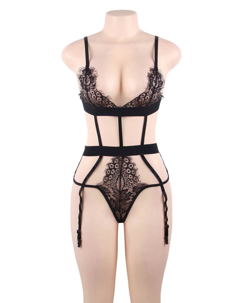 Ohyeah - Love Affair 連身內衣 - 黑色 - 中碼 照片-6