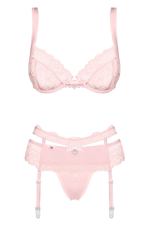 Obsessive - Heartina 3 pcs Set - Pink - S/M photo-7
